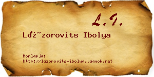 Lázorovits Ibolya névjegykártya